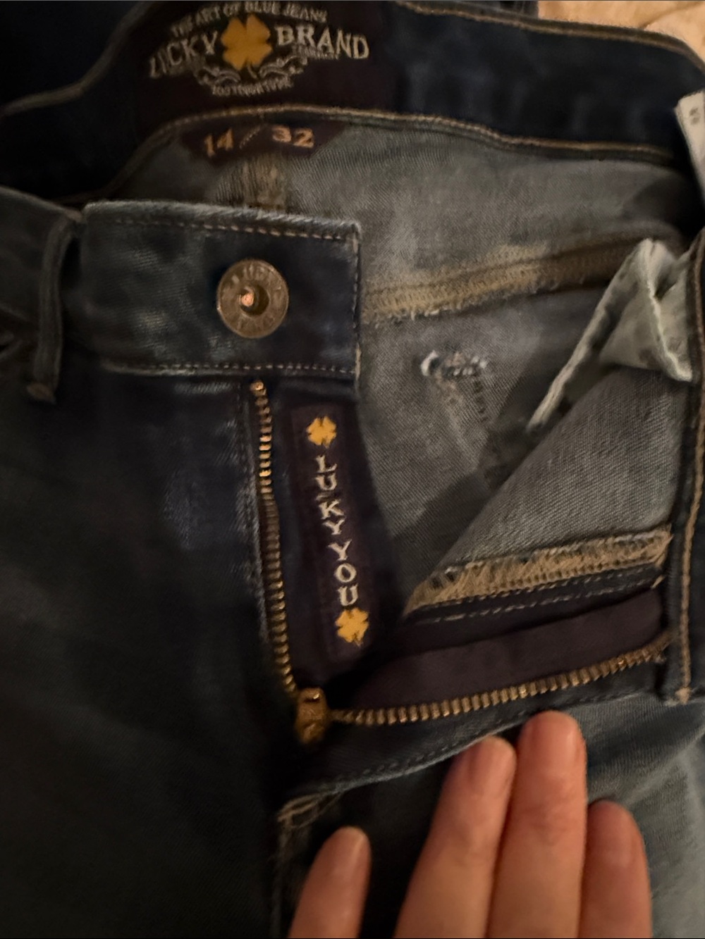Lucky Brand Slim Jeans in Dark Blue Denim